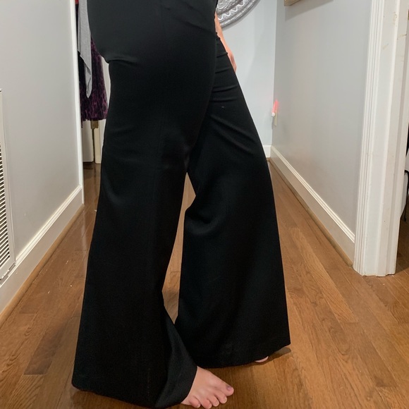 Alice & Olivia black satin dress pants sz4 - Picture 2 of 4